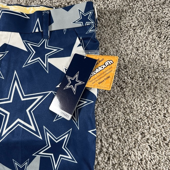 Dallas Cowboys Loudmouth Shorts Mens 32 Football NFL Preppy Team‎ Logo AOP NWT - Picture 12 of 15